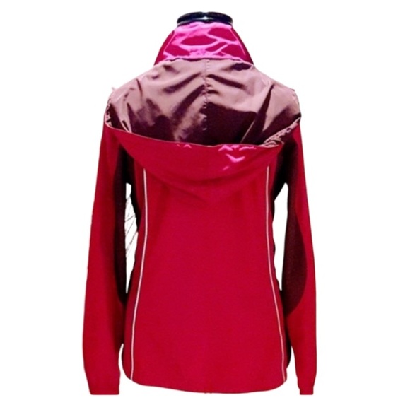 Aerie Magenta & Grey Hooded Wind Breaker Jacket - Picture 2 of 4